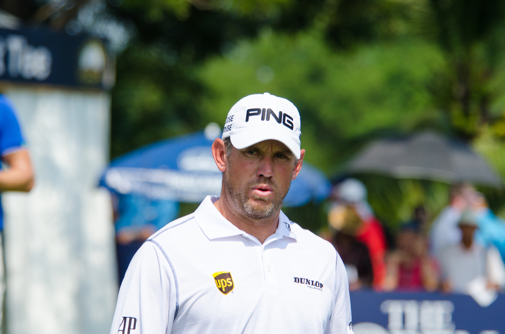 CHONBURI - DECEMBER 10 : Lee Westwood of England player in Thailand Golf Championship 2015 (Tournament on the Asian Tour) at Amata Spring Country Club on December 10, 2015 in Chonburi, Thailand.