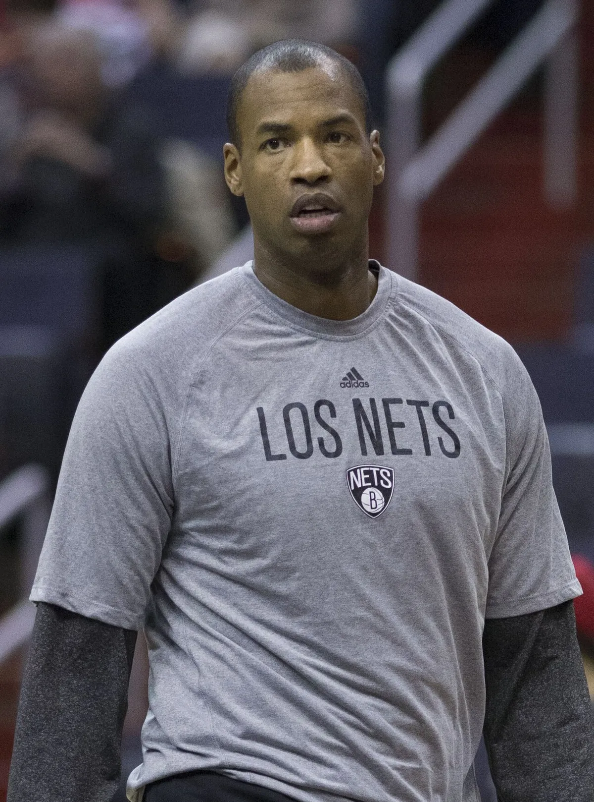 Jason Collins playing for the Brooklyn Nets in 2014