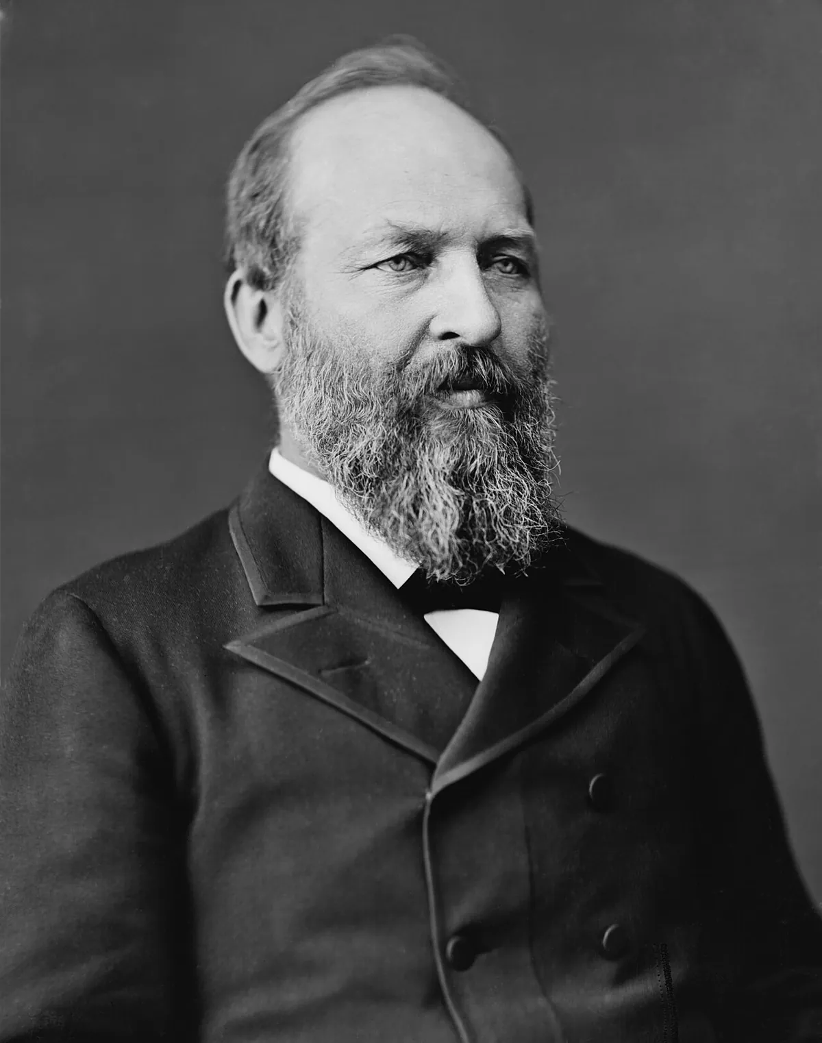 Seated photo portrait of James A. Garfield